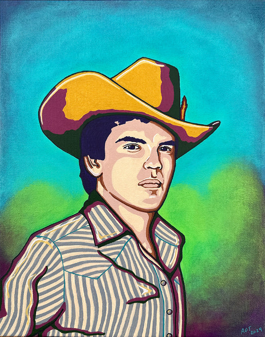 "El Rey del Corrido" Canvas Painting 11"x14"
