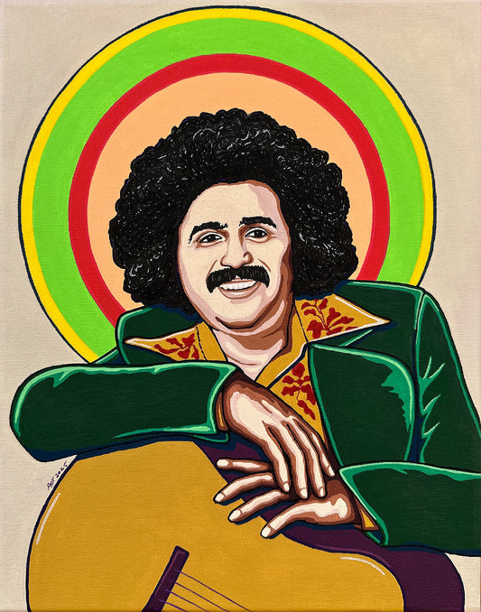 “Freddy Fender” 11”x14” acrylic on canvas